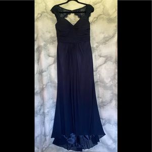 IZILADY Cap Sleeve Lace Gown